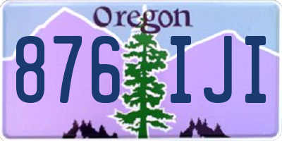 OR license plate 876IJI