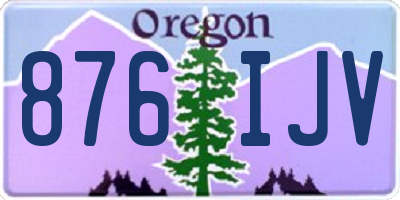 OR license plate 876IJV