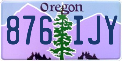 OR license plate 876IJY