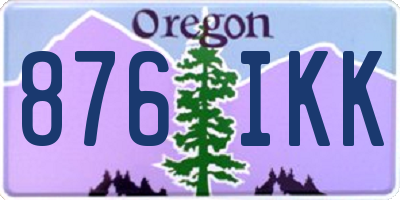 OR license plate 876IKK