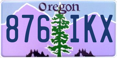 OR license plate 876IKX