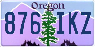 OR license plate 876IKZ