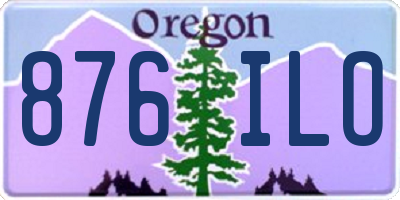OR license plate 876ILO