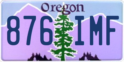 OR license plate 876IMF