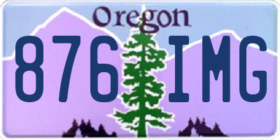 OR license plate 876IMG