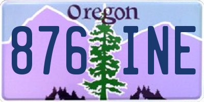 OR license plate 876INE
