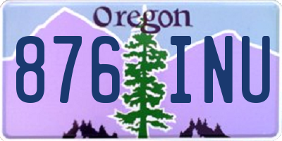 OR license plate 876INU