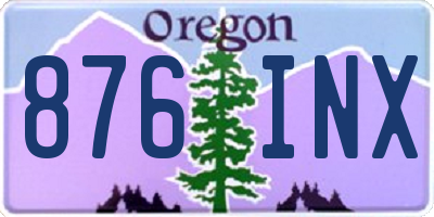 OR license plate 876INX