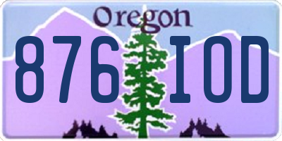 OR license plate 876IOD