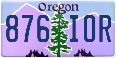 OR license plate 876IOR