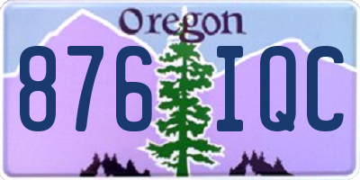 OR license plate 876IQC