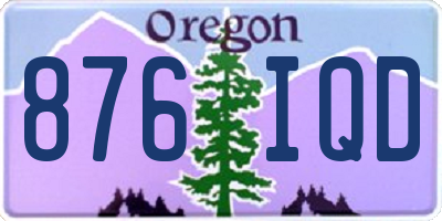 OR license plate 876IQD
