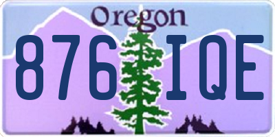 OR license plate 876IQE