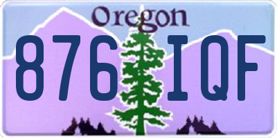 OR license plate 876IQF
