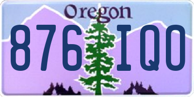 OR license plate 876IQO