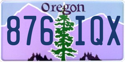OR license plate 876IQX