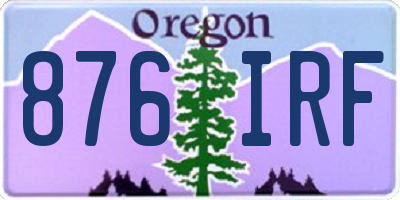 OR license plate 876IRF