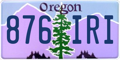 OR license plate 876IRI