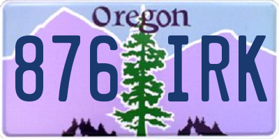 OR license plate 876IRK