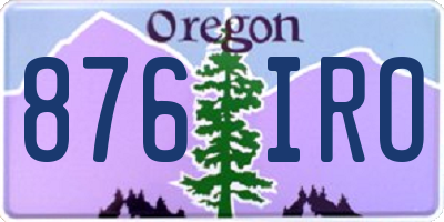 OR license plate 876IRO