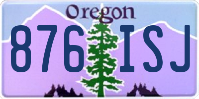 OR license plate 876ISJ