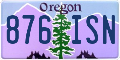 OR license plate 876ISN