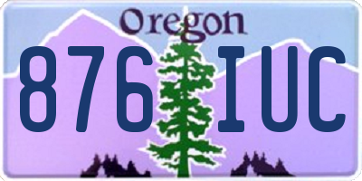 OR license plate 876IUC