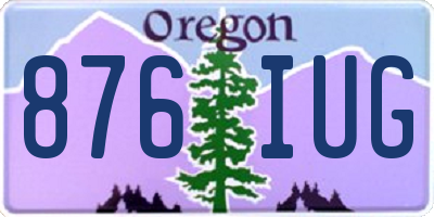 OR license plate 876IUG