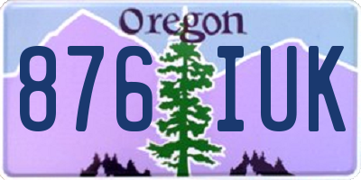 OR license plate 876IUK