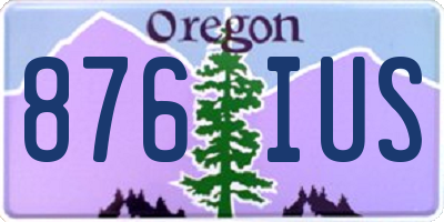 OR license plate 876IUS
