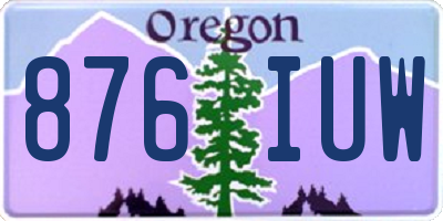 OR license plate 876IUW