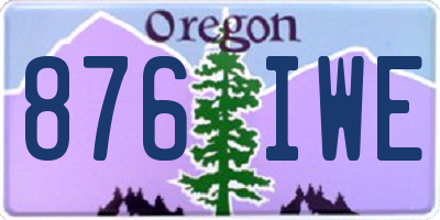 OR license plate 876IWE
