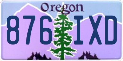 OR license plate 876IXD