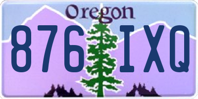 OR license plate 876IXQ