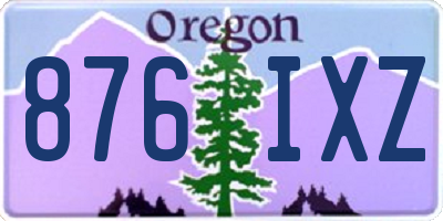 OR license plate 876IXZ