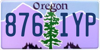 OR license plate 876IYP