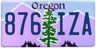 OR license plate 876IZA