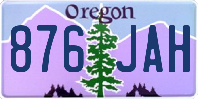 OR license plate 876JAH