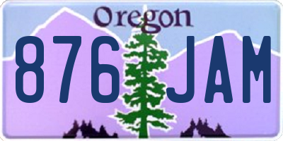 OR license plate 876JAM