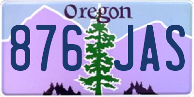 OR license plate 876JAS