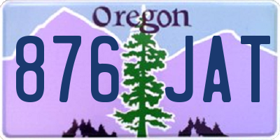 OR license plate 876JAT