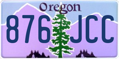 OR license plate 876JCC