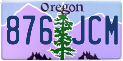 OR license plate 876JCM