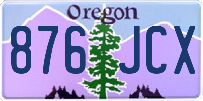 OR license plate 876JCX