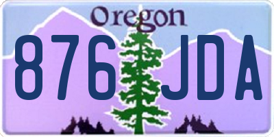 OR license plate 876JDA