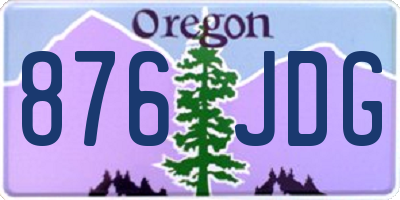 OR license plate 876JDG