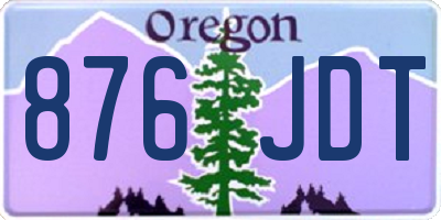 OR license plate 876JDT
