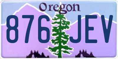 OR license plate 876JEV