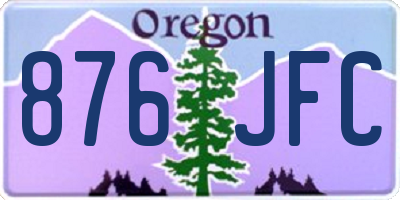 OR license plate 876JFC