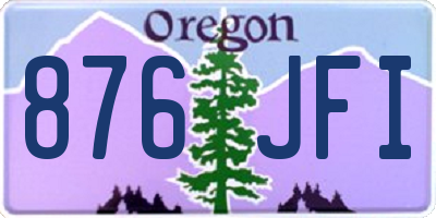 OR license plate 876JFI
